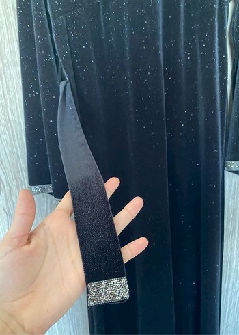 Uzun Siyah Gotik Kadın Elbise - Görsel 3