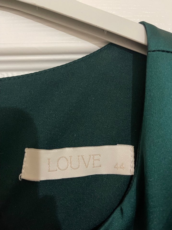 Kemer Detaylı Parlak Yeşil Midi Elbise - Görsel 4