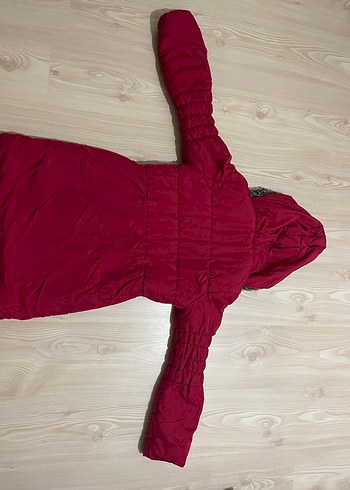 Kız Çocuk Koyu Pembe Kürklü Kapüşonlu Kaban - Görsel 6