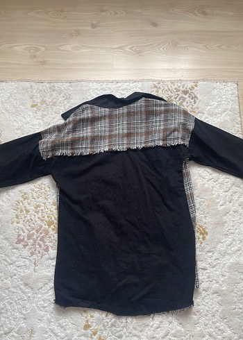 Düğmeli Kareli Kadın Ceket - Görsel 5