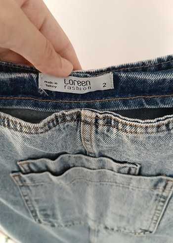 xl Beden Mavi Kot Bohem Askılı Bol Kesim Tulum