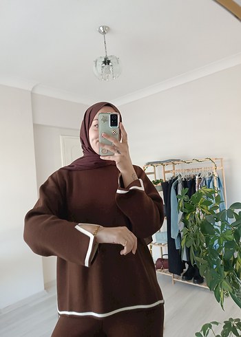 diğer Beden Kahve Triko Takım Standart Beden