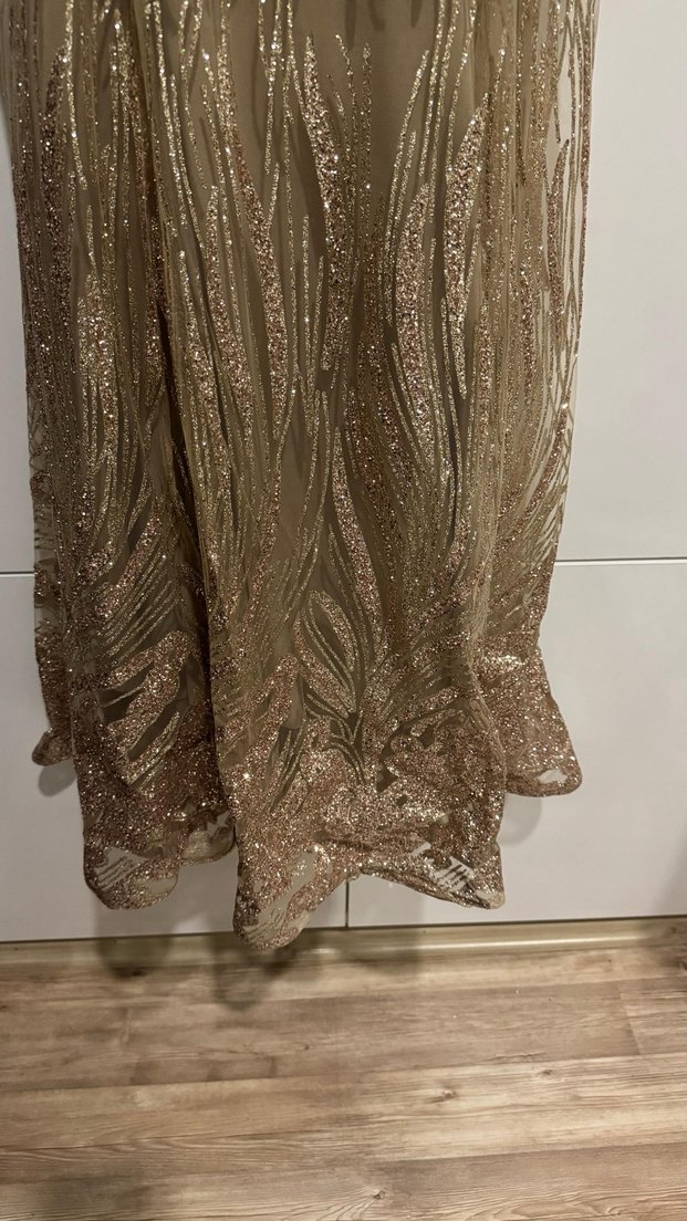 Gold uzun abiye - Görsel 5