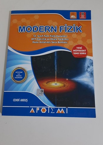 Apotemi Modern Fizik soru bankası