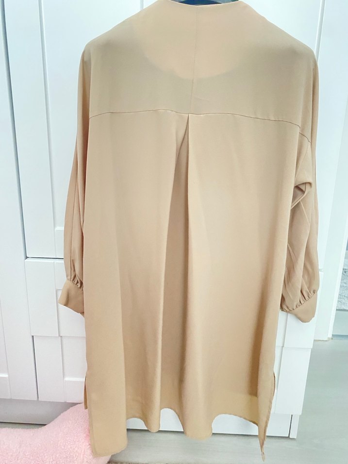 Bej Düğmeli Uzun Kadın takım - Görsel 5