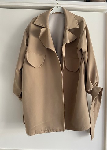 Bej Kadın Midi Trençkot - Görsel 2