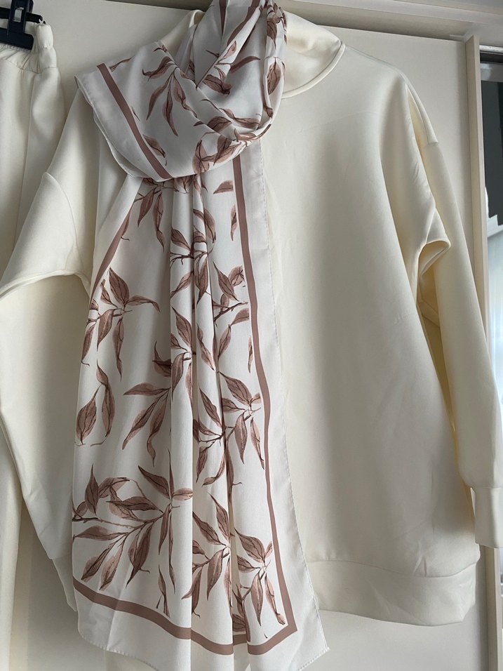 Kadın Beyaz scuba Pantolon takım - Görsel 3