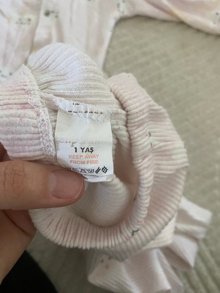 Beyaz Pamuklu Bebek Erkek Kısa Kollu Takım - Görsel 3