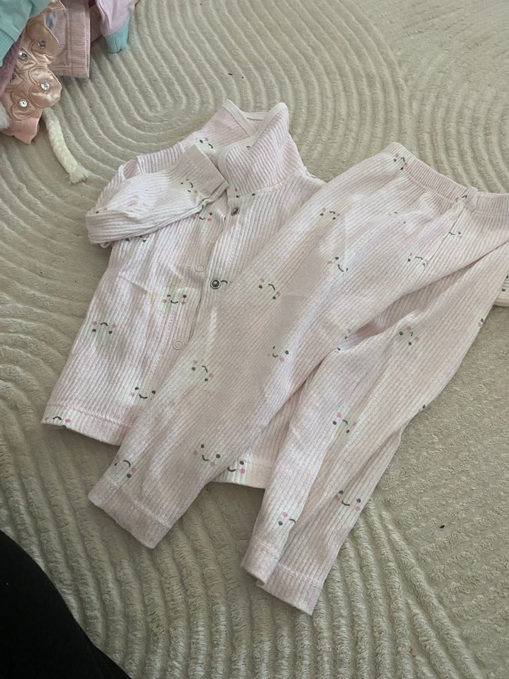 Beyaz Pamuklu Bebek Erkek Kısa Kollu Takım - Görsel 4