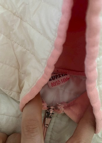 Kız Çocuk Pembe Kapüşonlu Fermuarlı Sweatshirt - Görsel 4