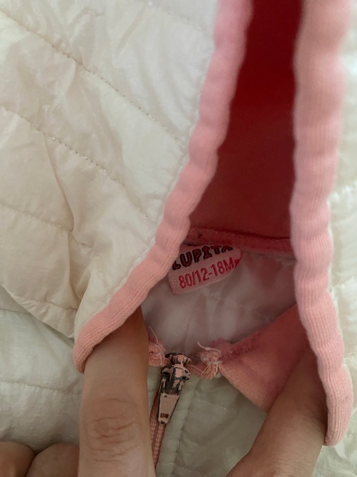 Kız Çocuk Pembe Kapüşonlu Fermuarlı Sweatshirt - Görsel 4