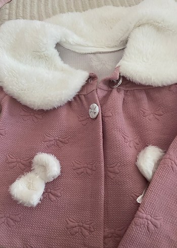 Peluş Detaylı Pembe Bebek Kız Takımı - Görsel 2