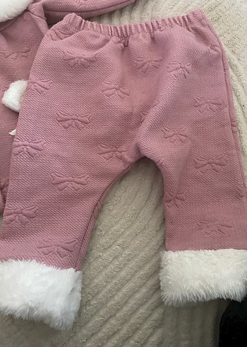 Peluş Detaylı Pembe Bebek Kız Takımı - Görsel 3