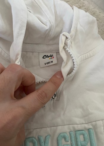 Nakışlı Ayıcık Desenli Kız Sweatshirt - Görsel 3