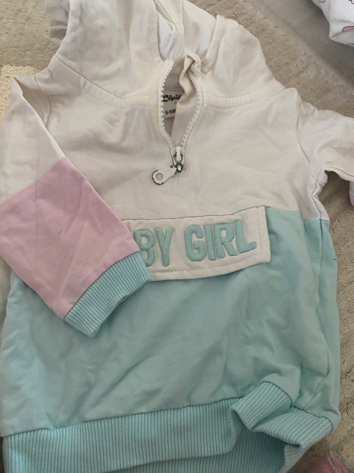 Nakışlı Ayıcık Desenli Kız Sweatshirt - Görsel 2