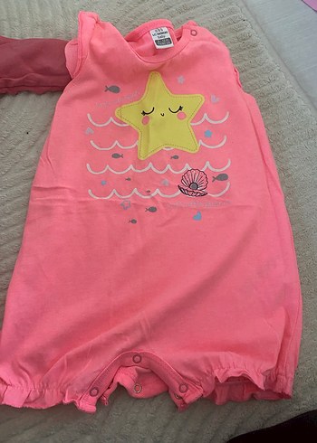 Renkli Baskılı Düğmeli Bebek Kız Tulumları - Görsel 5