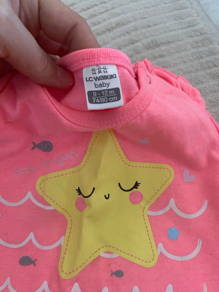 Renkli Baskılı Düğmeli Bebek Kız Tulumları - Görsel 2