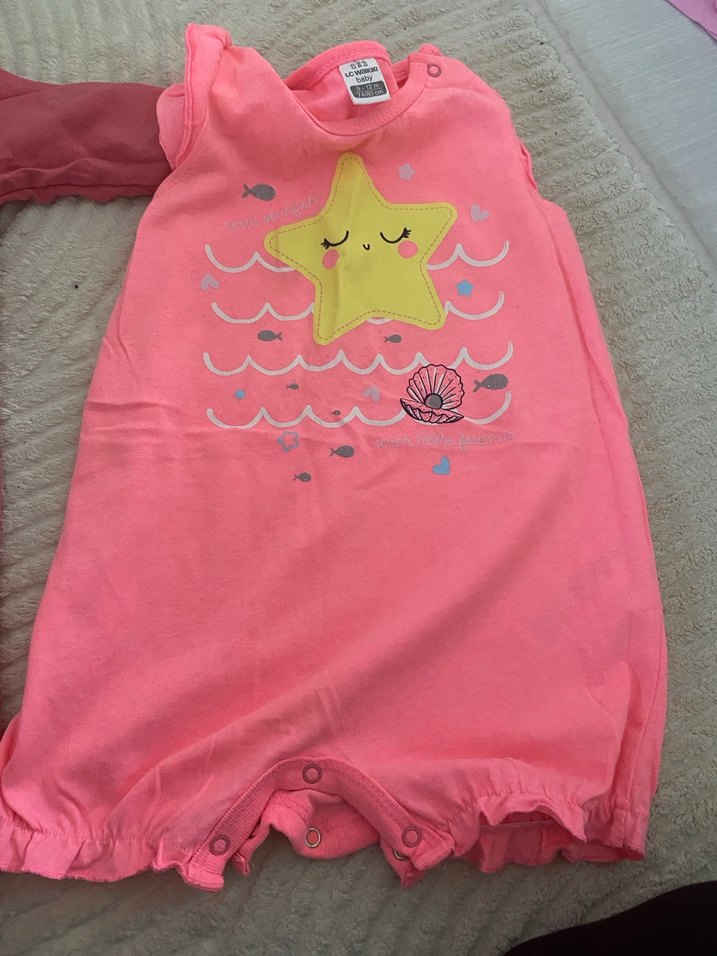 Renkli Baskılı Düğmeli Bebek Kız Tulumları - Görsel 5