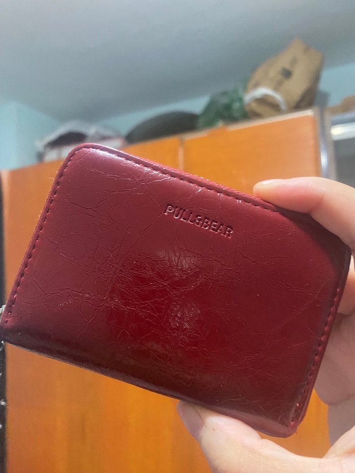 pull and bear Bordo  Deri Kadın Cüzdanı - Görsel 2