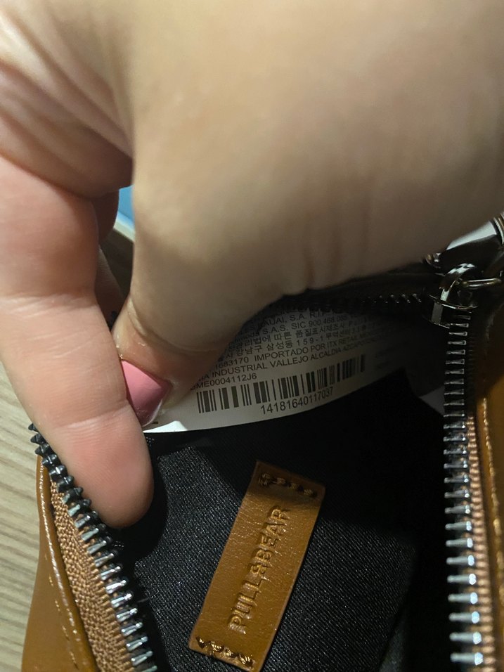 Pullandbear Bej Deri Kadın Omuz Çantası mini - Görsel 3