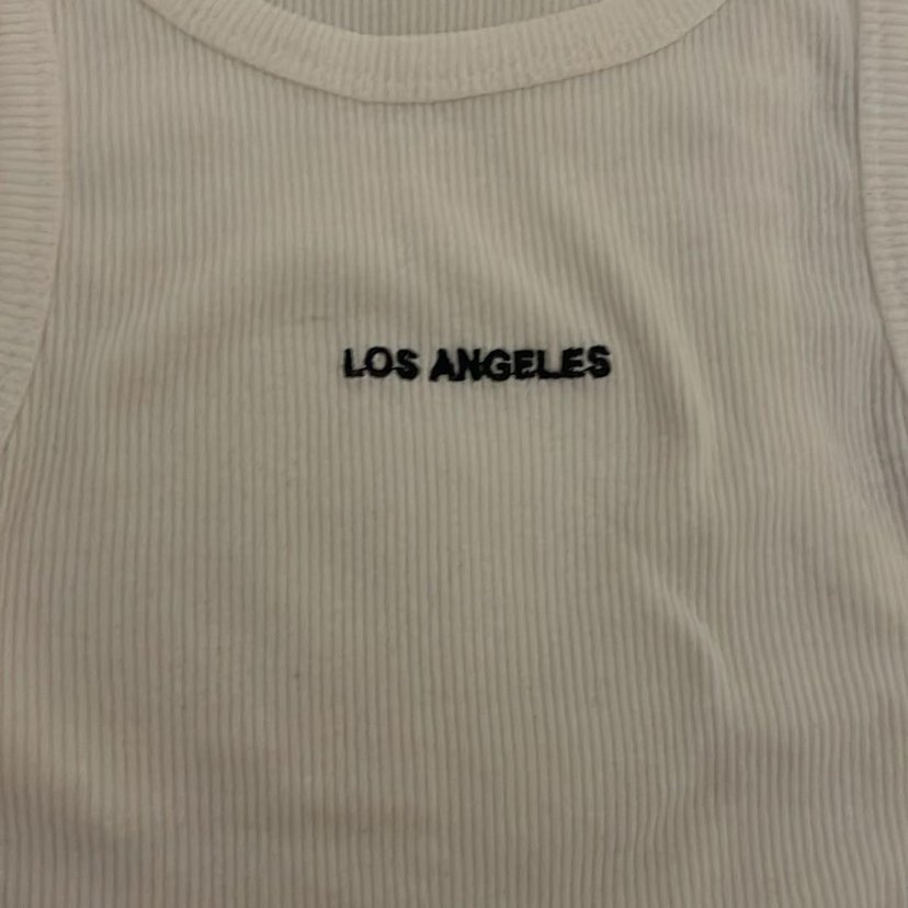 Beyaz Kadın Crop, Straplez, Baskılı - Görsel 2