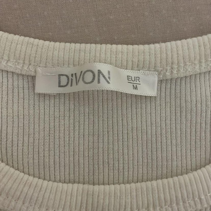 Beyaz Kadın Crop, Straplez, Baskılı - Görsel 4