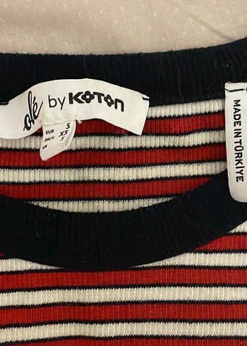 Bordo Çizgili Brooklyn Baskılı Kadın Tişört - Görsel 2