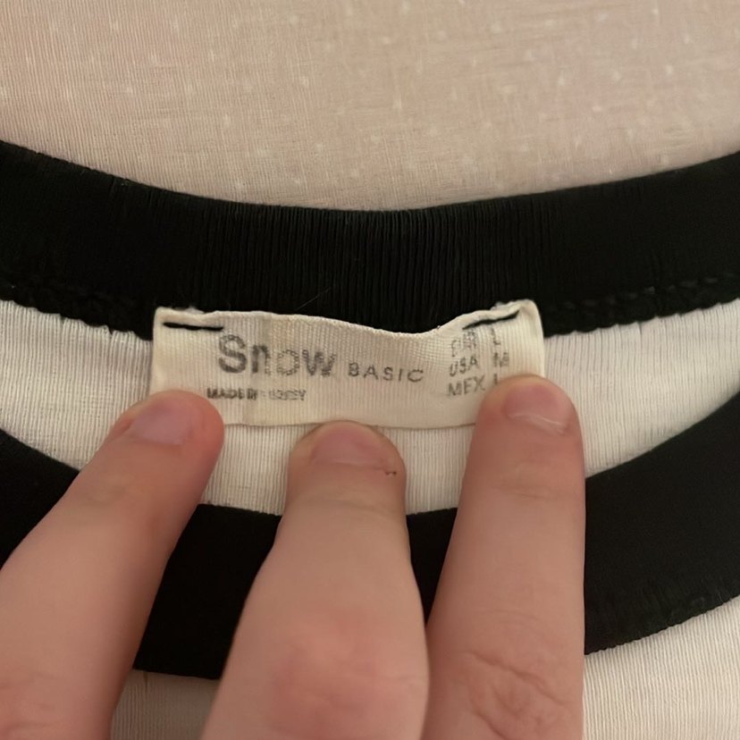 Baskılı Beyaz Kadın Crop - Kısa Kollu, Pamuk - Görsel 2