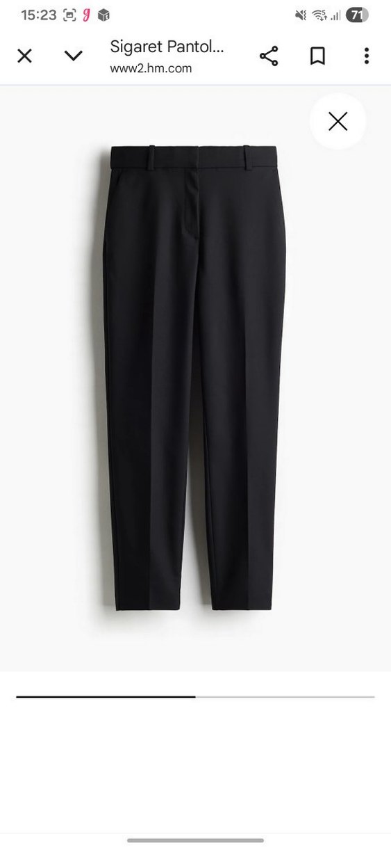 Siyah Kadın Kumaş Pantolon - Görsel 2