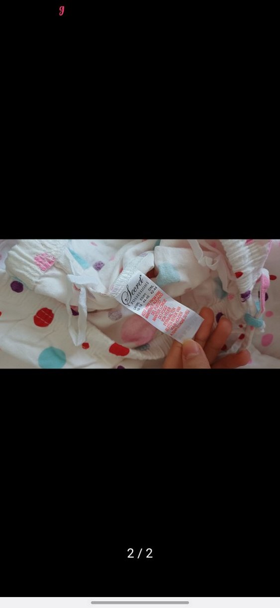 Renkli Puantiyeli Bol Kesim Pazen Kumaş Pijama Altı - Görsel 2