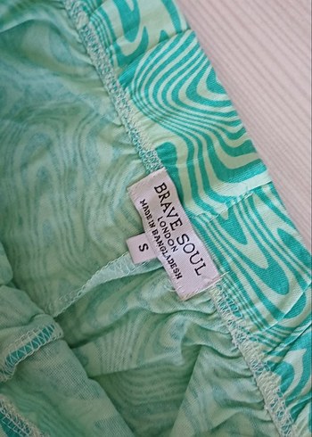 Turkuaz Bağlamalı Desenli Kadın Pijama Takımı - Görsel 5