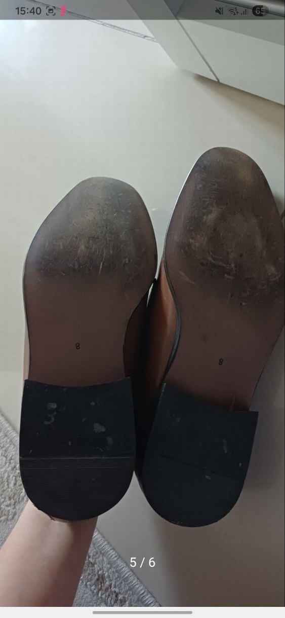 Bej Modern Klasik Erkek Deri Ayakkabı - Görsel 5