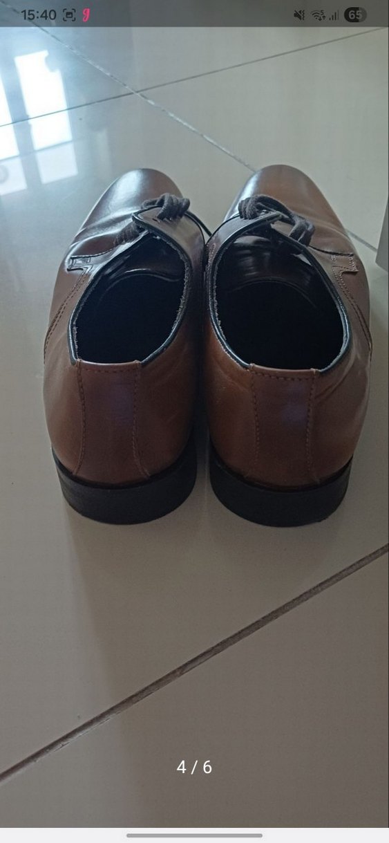 Bej Modern Klasik Erkek Deri Ayakkabı - Görsel 4