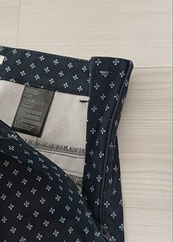Lacivert Puantiyeli Kadın Kumaş Pantolon - Görsel 4