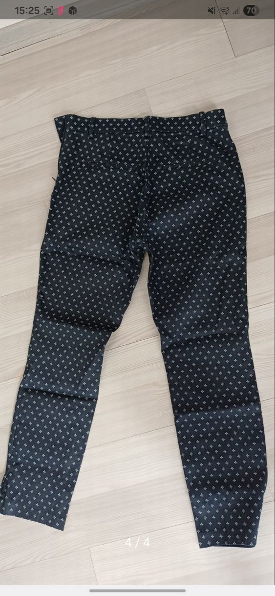 Lacivert Puantiyeli Kadın Kumaş Pantolon - Görsel 2