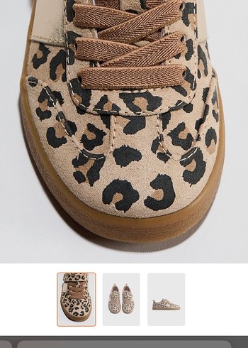 H&M Kız Çocuk Leopar Desenli Kahverengi Spor Ayakkabı - Görsel 2