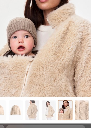 H&M bebek taşıma peluş mont - Görsel 4