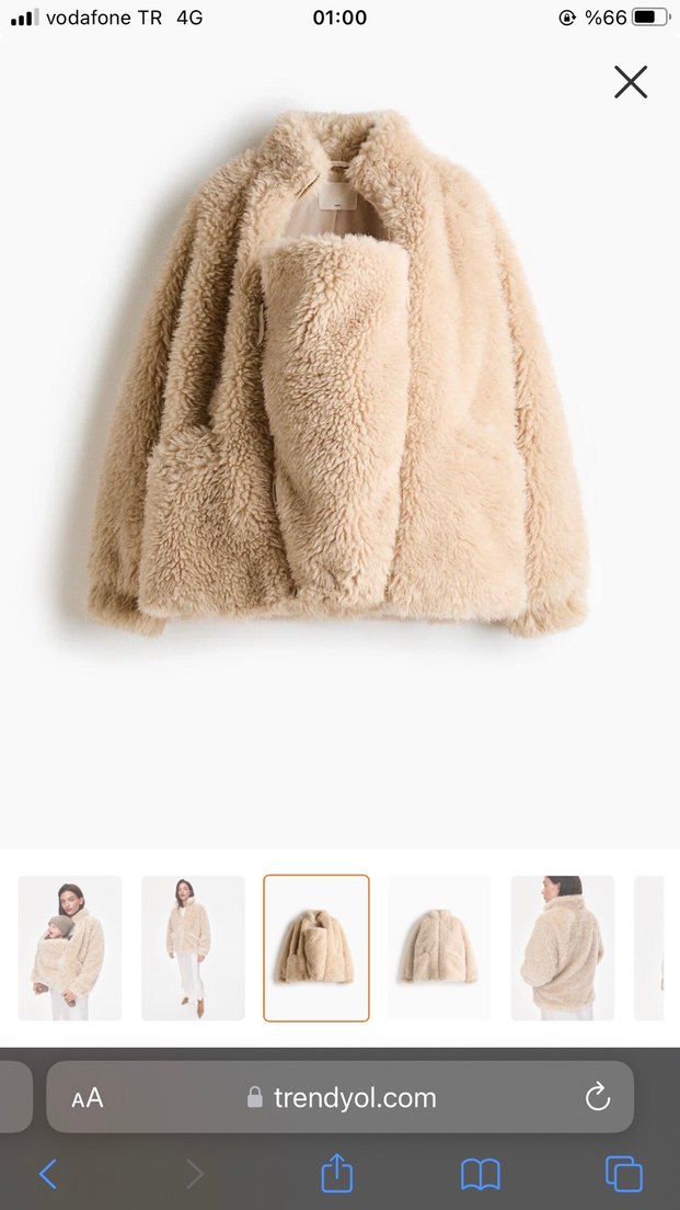 H&M bebek taşıma peluş mont - Görsel 2