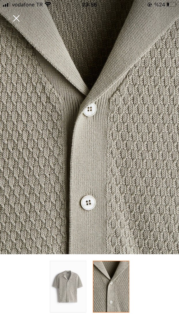 H&M triko yelek gömlek - Görsel 2