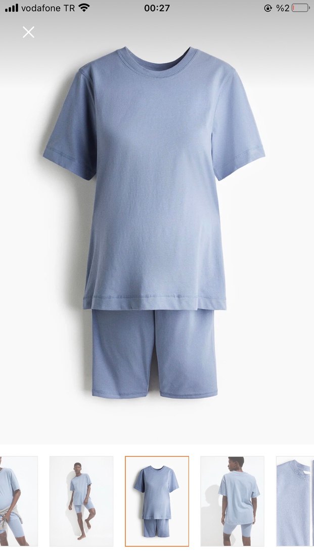 H&M Mavi Rahat Hamile takım - Görsel 2