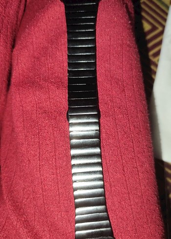 siyah Metal Erkek akıllı Saat Kayışı stainles steel marka - Görsel 6