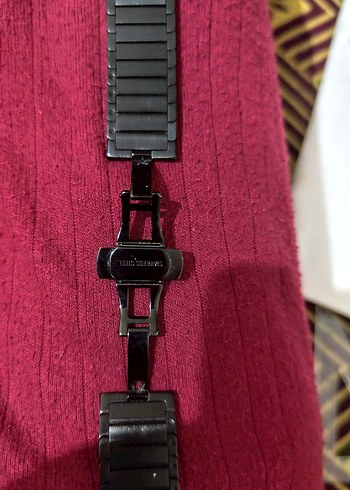 siyah Metal Erkek akıllı Saat Kayışı stainles steel marka - Görsel 4