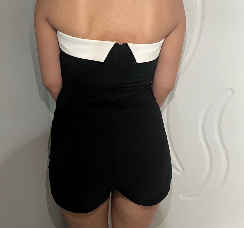 Siyah straplez Mini elbise - Görsel 2