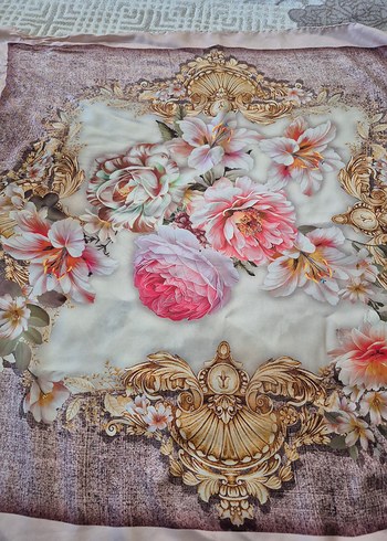 Diğer Pembe Vintage Fırfırlı Bohem Kadın Fuları