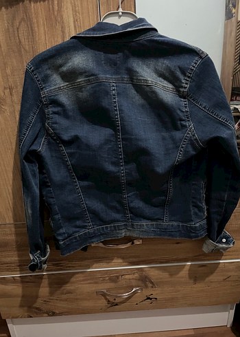 Diğer Düğmeli Mavi Kadın Denim Ceket