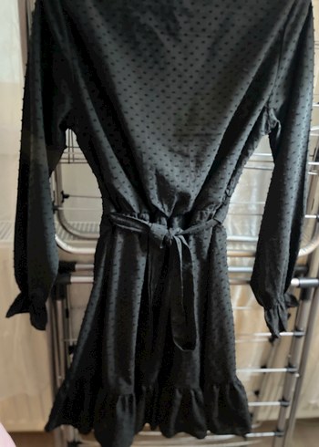 Trendyol & Milla Siyah Nakışlı Uzun Kollu Gotik Kadın Elbise