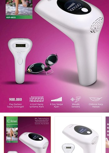 Beyaz Işıklı Lazer Epilasyon Cihazı KEP-6833