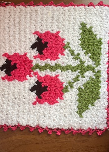 Çiçek Desenli Çok Renkli Banyo lifi - Görsel 6