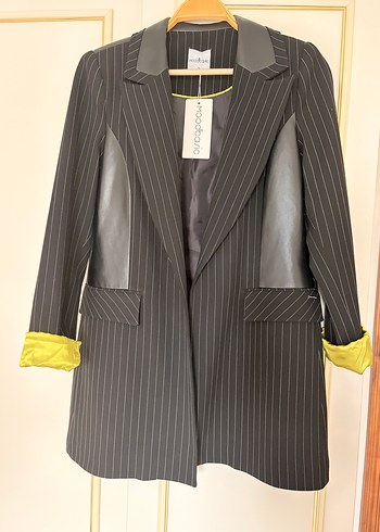 Zara Siyah Cizgili Blazer Pantolon Takim