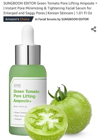 Diğer Sungboon Editor Green Tomato Pore Lifting Ampoule + 